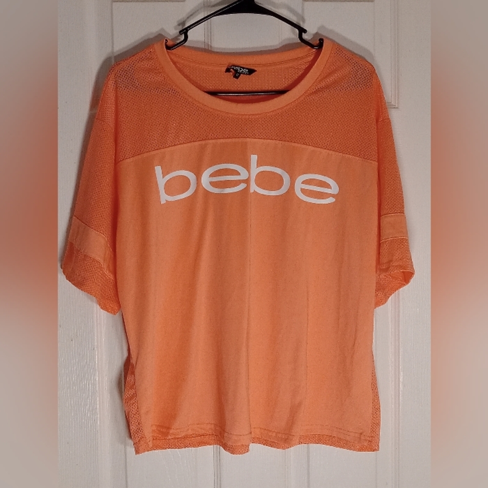 bebe Logo Jersey top short sleeve  Women's 1X